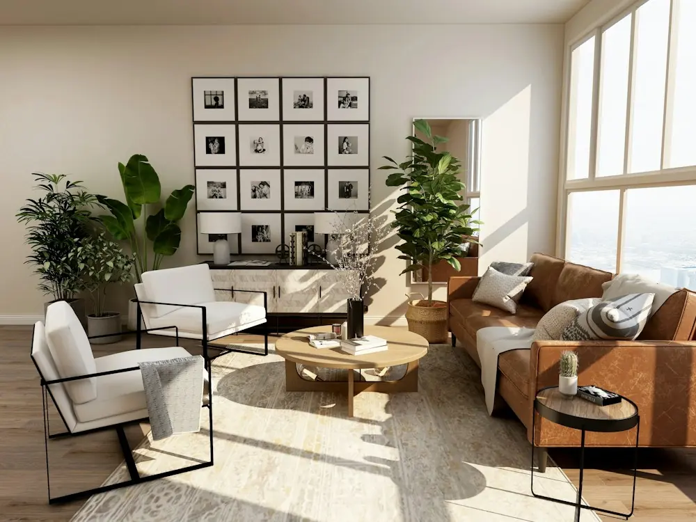 Un intérieur lumineux aux matières naturelles